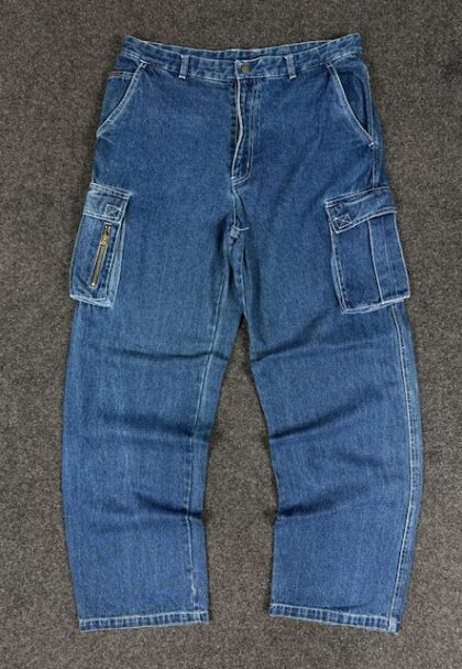 EZNEXT Vintage denim baggy Cargo pants - W36 L44