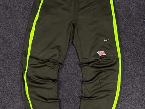 NIKE DRI FIT ACTIVEWEAR OLIVE GREEN TRACK PANT  - M/L