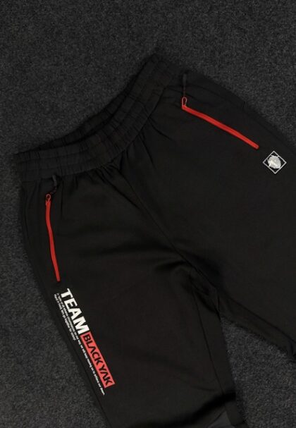 Black yak track pants