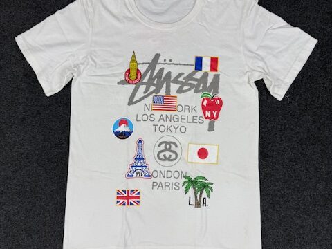 Stüssy Stussy World Tour Flags Tee Cotton T-SHIRT