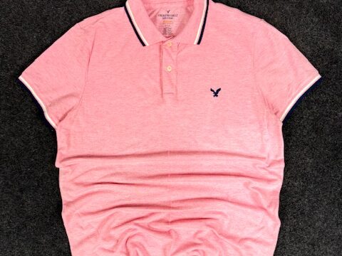 AMERICAN EAGLE COTTON POLO T-SHIRT - MEDIUM