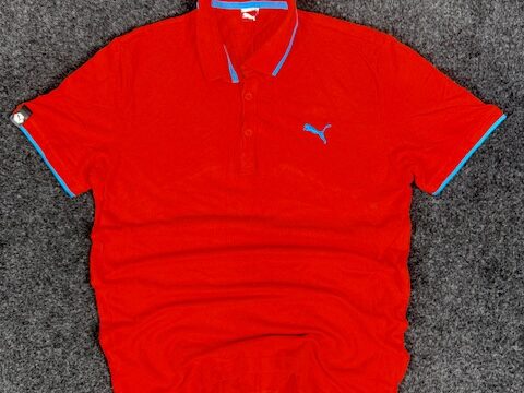 PUMA COTTON POLO T-SHIRT - MEDIUM
