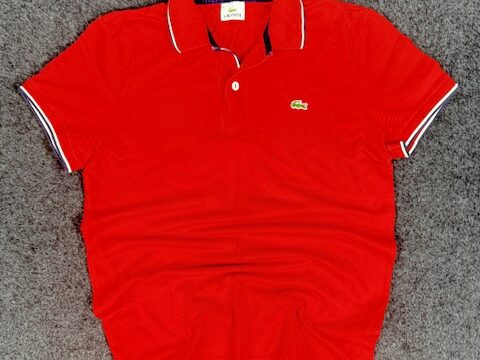 LACOSTE COTTON POLO T-SHIRT - SMALL