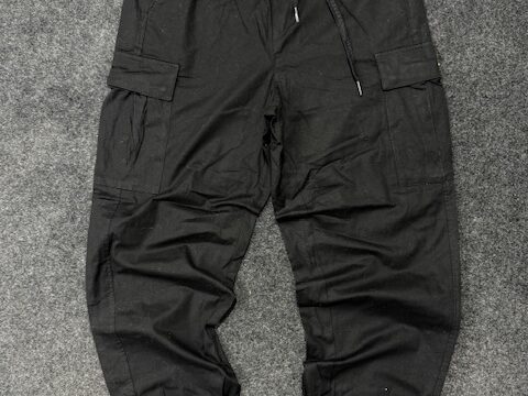 YFASHION CASUAL BLACK CARGO PANTS - LARGE