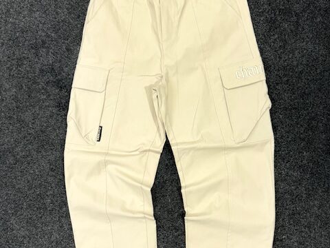 STRAIGHT FIT POLYESTER CARGO PANTS - LARGE