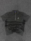 ASICS ACTIVEWEAR SPORT 3/4 zip T-SHIRT - LARGE