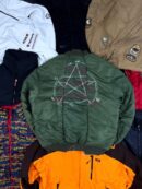 JS New York Style  Embroidered shirring overfit BOMBER JACKET