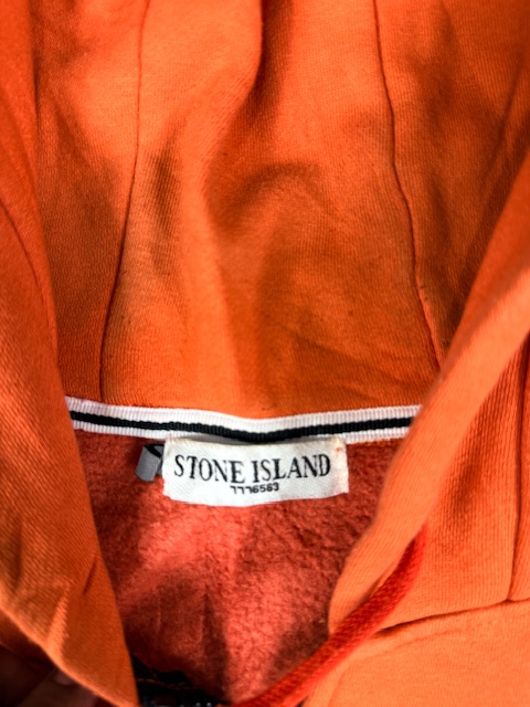 STONE ISLAND ORANGE ZIPPER OVERSIZE HOODIE - LARGE - Image 4