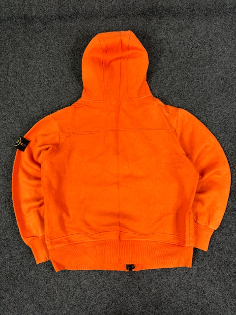 STONE ISLAND ORANGE ZIPPER OVERSIZE HOODIE - LARGE - Image 5