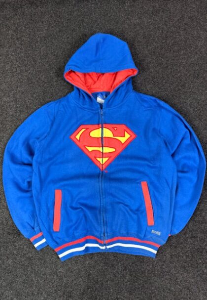 WB MOVIE WORLD SUPERMAN ZIPPER HOODIE - Medium