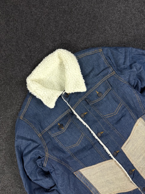 Sherpa Lined Denim Jacket | Winter Warm | Classic Blue | Size M - Image 2
