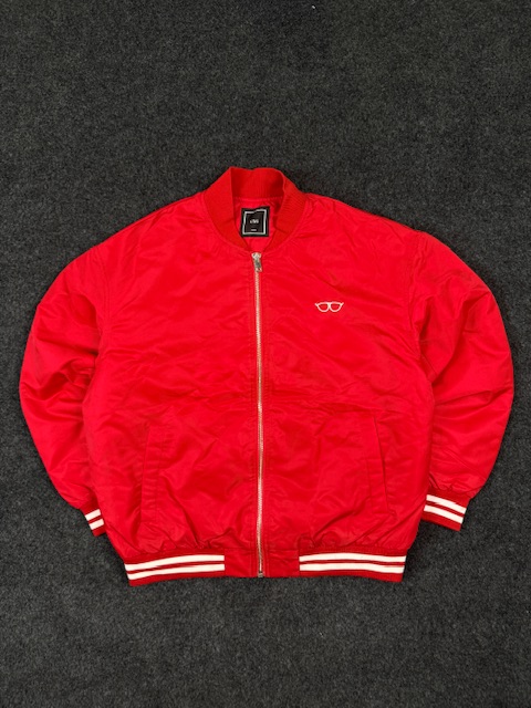 GXG HOMME RED OVERSIZED BOMBER JACKET L/XL