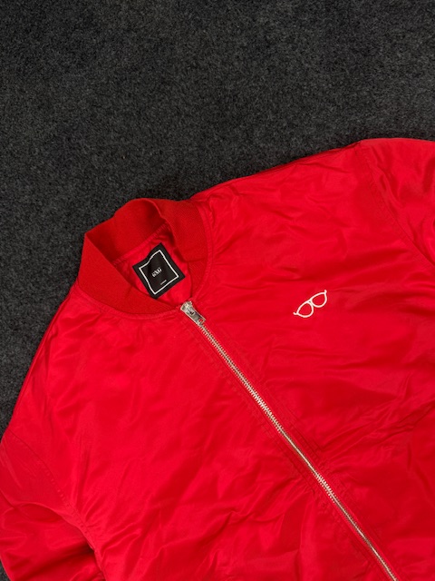 GXG HOMME RED OVERSIZED BOMBER JACKET L/XL - Image 2