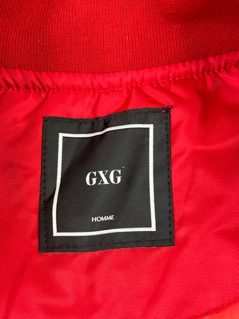 GXG HOMME RED OVERSIZED BOMBER JACKET L/XL - Image 3