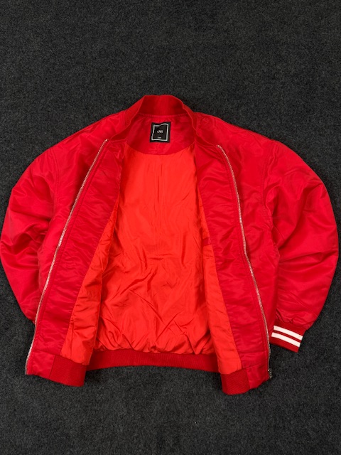 GXG HOMME RED OVERSIZED BOMBER JACKET L/XL - Image 4