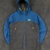 Mizuno Hooded Padded Winter Jacket – Blue & Grey | Zip-Up | Size M