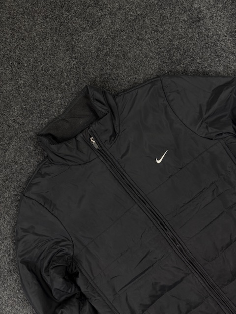 Nike Women’s Black Puffer Jacket – Zip-Up Winter Wear | Size L - Image 2