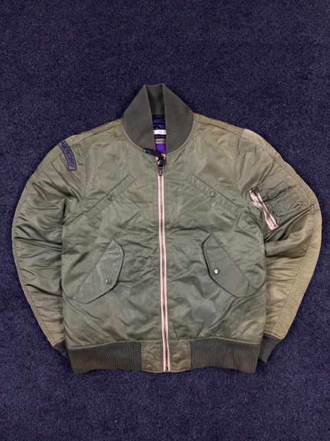 Vintage Superdry Surplus Flying Jacket – Olive Green Bomber | Size S