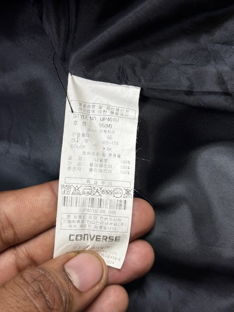 Converse All Star Padded Hooded Jacket – Black | Winter Wear | Size M - Image 6