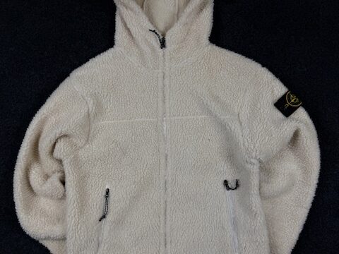 Stone Island Sherpa Fleece Hoodie Jacket - MEDIUM