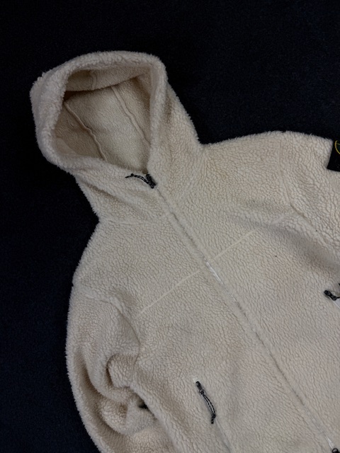 Stone island sherpa fleece hoodie jacket - medium Stone Island Sherpa Fleece Hoodie Jacket - MEDIUM - Image 2