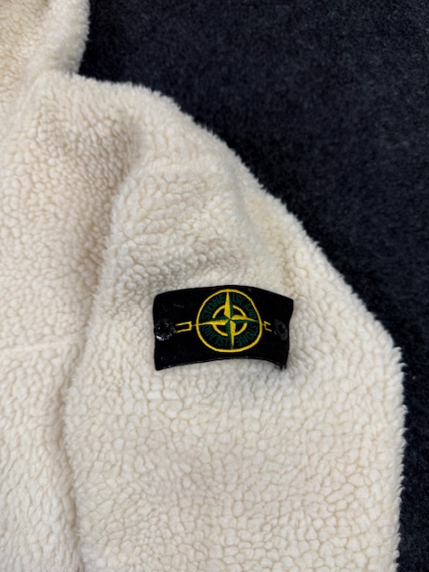 Stone island sherpa fleece hoodie jacket - medium Stone Island Sherpa Fleece Hoodie Jacket - MEDIUM - Image 3