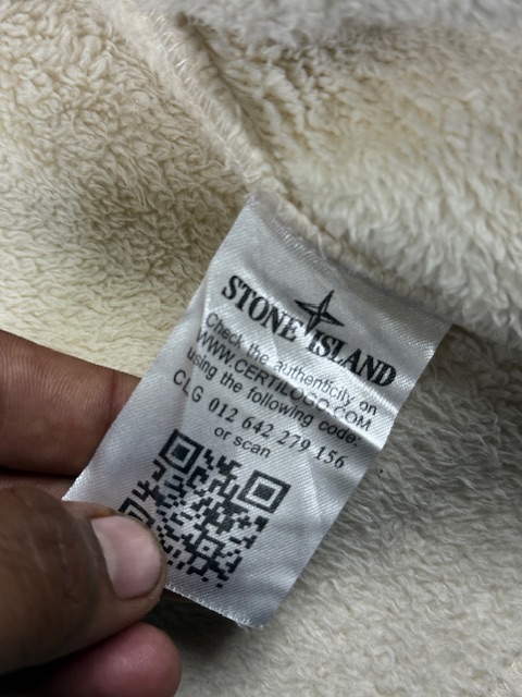 Stone island sherpa fleece hoodie jacket - medium Stone Island Sherpa Fleece Hoodie Jacket - MEDIUM - Image 5