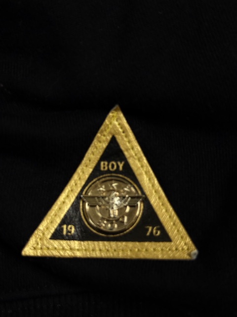 black cotton BOY London sequined logo pullover sweatshirt - L - Image 3