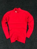 Under Armour Compression Long Sleeve Mock Neck Top – Red | Size S