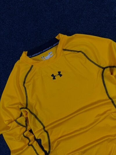 Under Armour HeatGear Compression Full Sleeve T-Shirt | Yellow | Size S