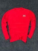 Under Armour HeatGear Compression Long Sleeve T-Shirt – Red | Size L