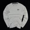 Under Armour HeatGear Compression Long Sleeve Top – White (Size S) – – MyThriftKart
