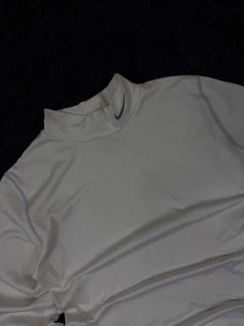 Nike pro compression mock neck top – white (xxs) Nike Pro Compression Mock Neck Top – White (XXS) - Image 2