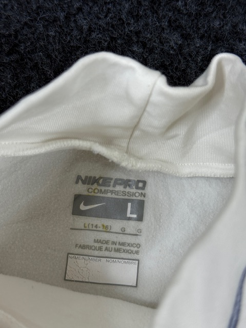 Nike pro compression mock neck top – white (xxs) Nike Pro Compression Mock Neck Top – White (XXS) - Image 3