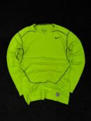 Nike Pro Combat Dri-Fit Compression Long Sleeve Tee – Neon Green (Size L)