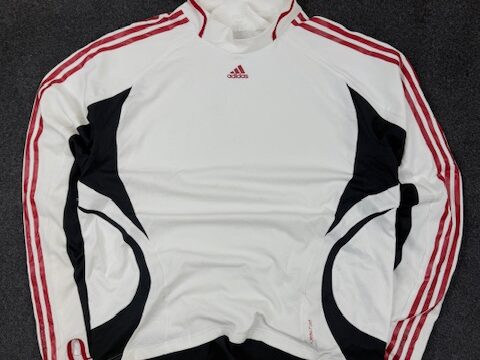 Adidas Clima365 Long Sleeve Performance Top – White/Black (2XL)