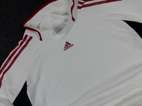Adidas Clima365 Long Sleeve Performance Top – White/Black (2XL)