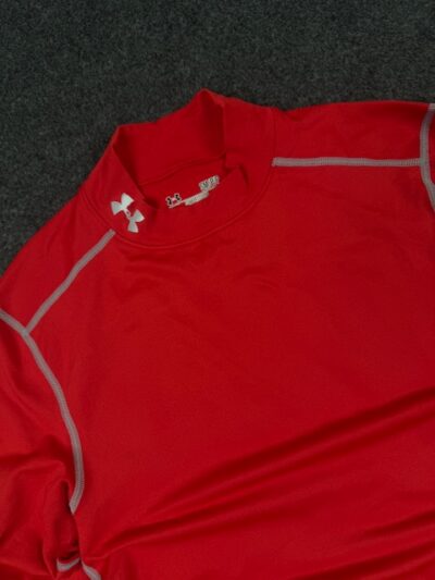 Under Armour Red ColdGear Compression Mock Neck Top – Size M