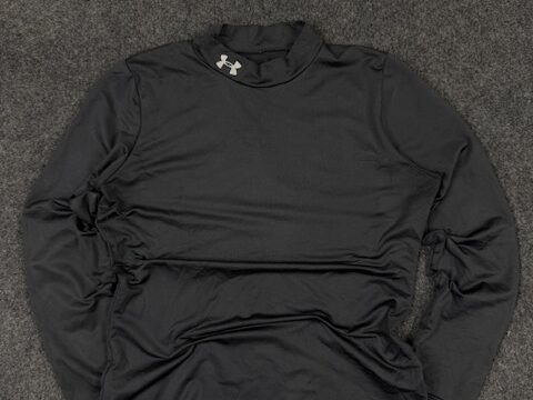 Under Armour ColdGear Mock Neck Compression Top – black -XS