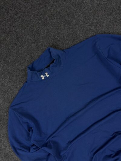 Under Armour ColdGear Mock Neck Compression Top – Blue (L/XL)
