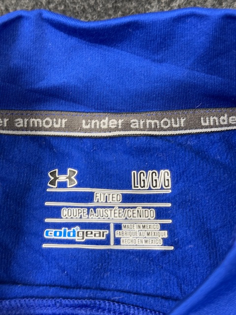 Under armour coldgear blue mock neck full sleeve performance top – size l Under Armour ColdGear Blue Mock Neck Full Sleeve Performance Top – Size L - Image 3