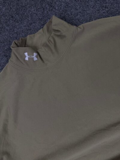Under Armour ColdGear Olive Green Compression Mock Neck Top (L/XL)