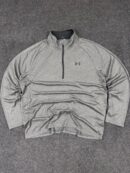 Under Armour Grey Quarter-Zip Summer Sports T-Shirt | Size XL/XXL