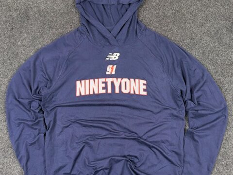 New Balance NinetyOne Navy Blue Hoodie – T-SHIRT Lightweight Sportswear (Size M)