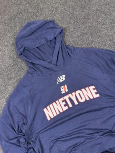 New Balance NinetyOne Navy Blue Hoodie – T-SHIRT Lightweight Sportswear (Size M)