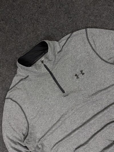 Under Armour HeatGear ¼ Zip Long Sleeve Performance Top – Grey – L/XL