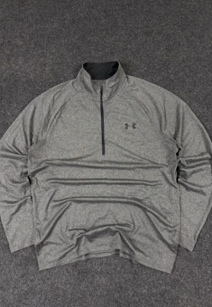 Under Armour Quarter Zip Performance Training Top – Grey (M/L)