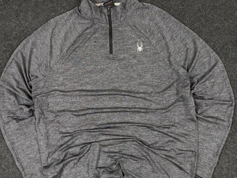 Spyder Active Quarter Zip Performance Top – Grey (L/XL)