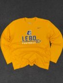 Nike Dri-Fit LEBO Football Long Sleeve Training T-Shirt – Yellow (L)