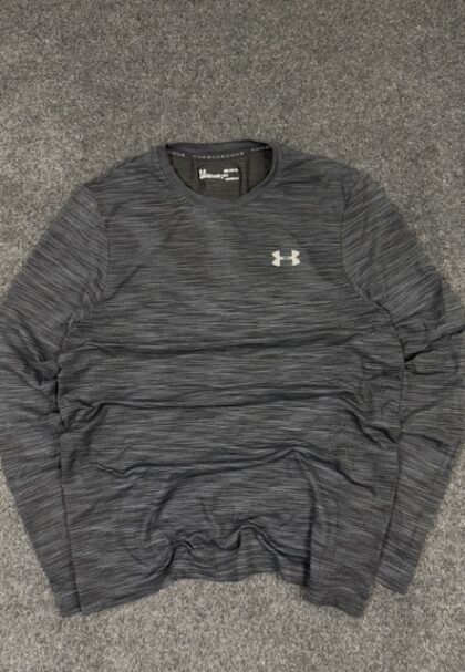 Under Armour HeatGear Threadborne Long Sleeve Training T-Shirt Grey – Size M